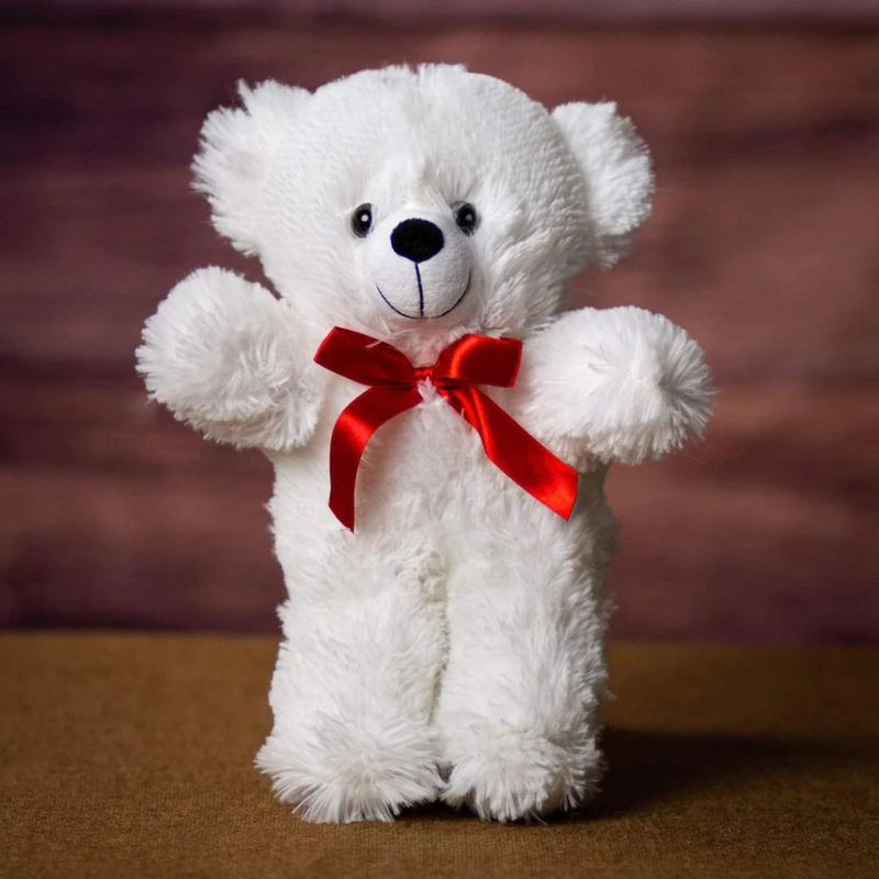 12" Hug Bear Bunch- white