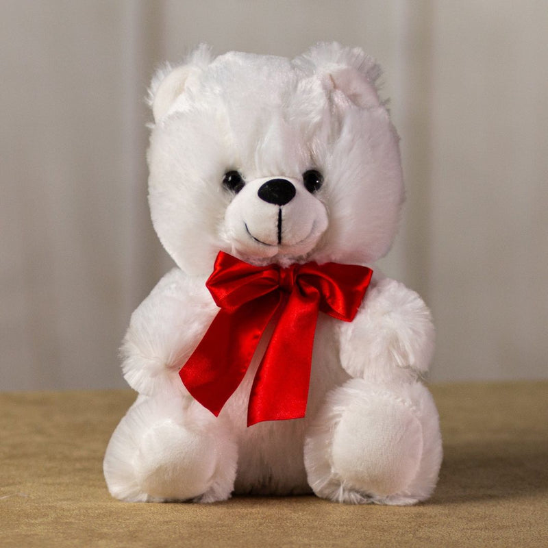 9" Simple Soft White Teddy Bear