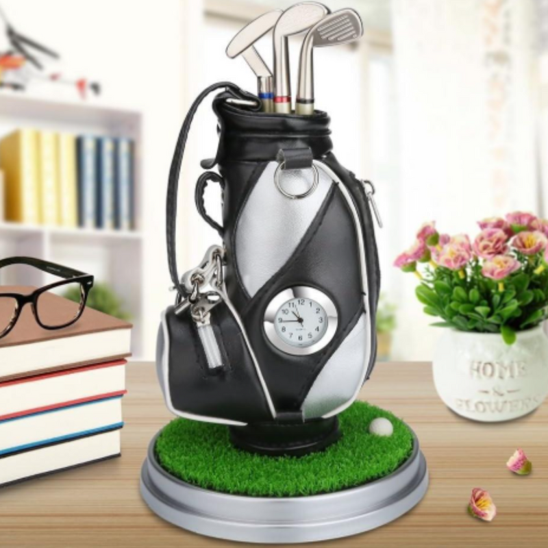 Golf Clock & Pen Holder