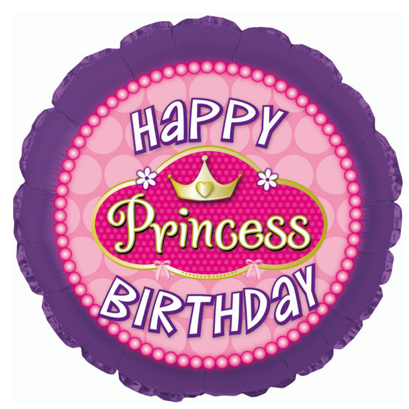 # 26 Happy Birthday Princess Pink Pearls Balloons