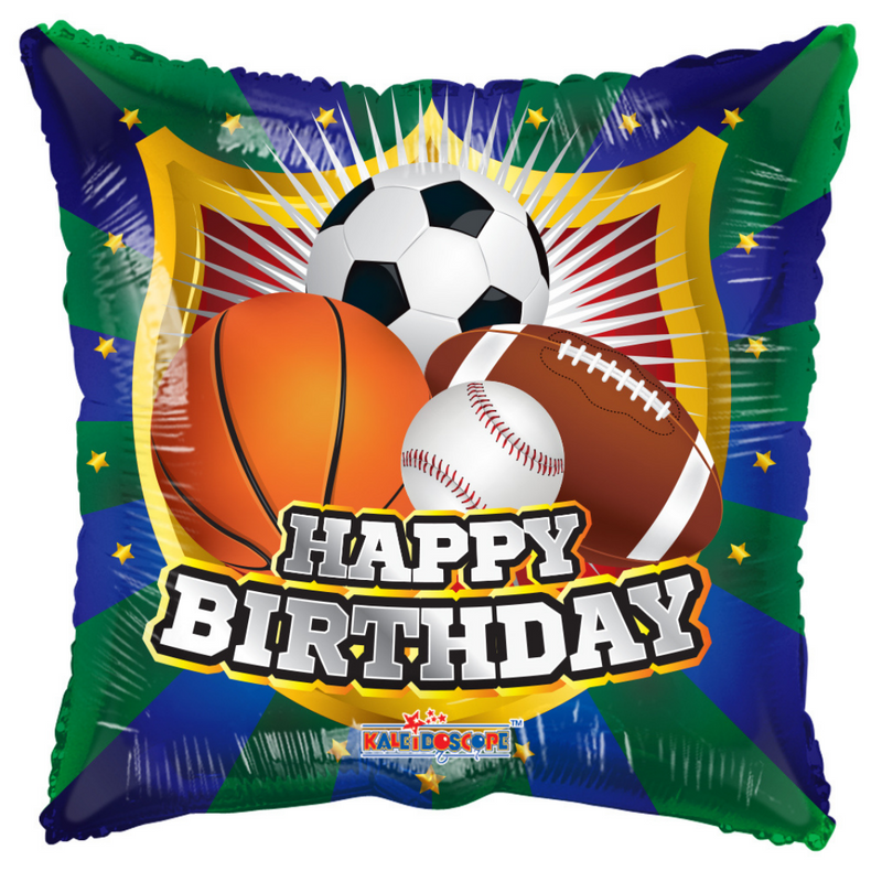 # 21 Happy Birthday Shield Sports Balloon