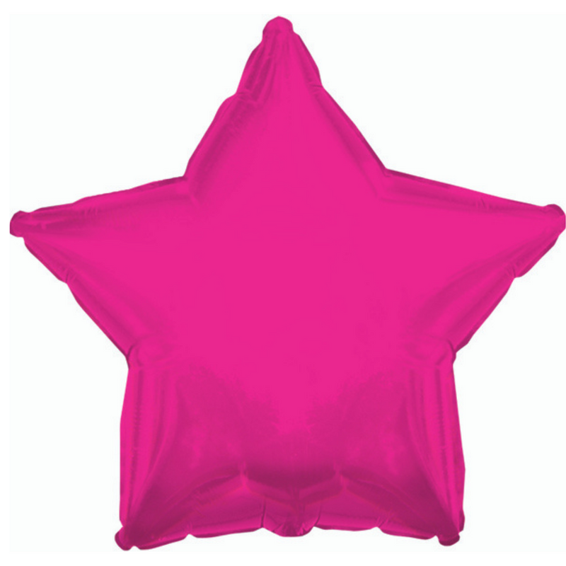 # 102 Solid Hot Pink Star Balloon