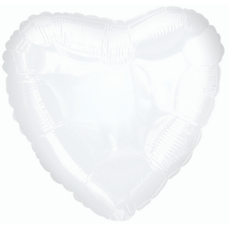 # 105 Solid White Heart Balloon
