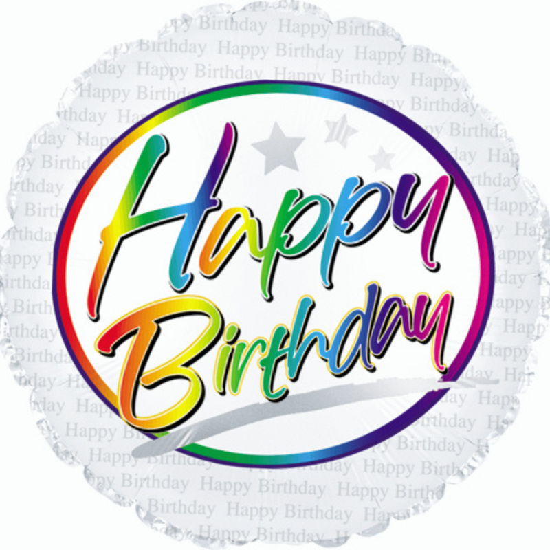 # 3  Happy Birthday Script Holographic Balloon
