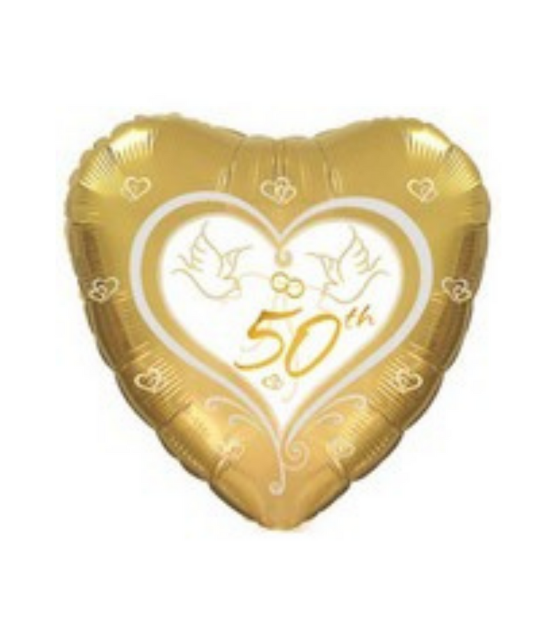 # 65  Happy 50th Anniversary Gold Heart