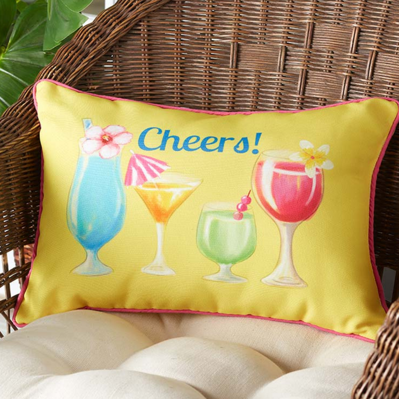 Cheers Cocktail Pillow