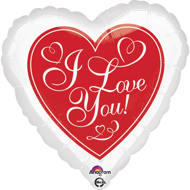 # 50  Red Hot I love you Mylar Balloon
