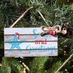 Beachy Plank Sign Ornament