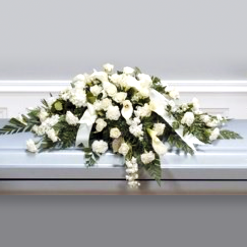 Flower Delivery Florist Funeral Sympathy Naples Peace And Love Casket Spray
