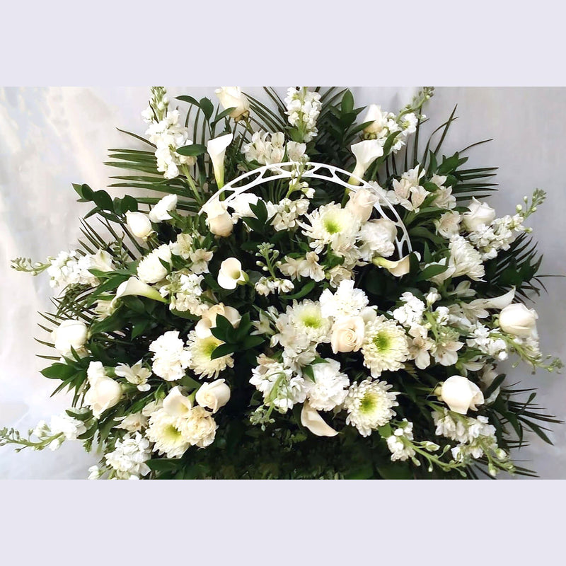 Flower Delivery Florist Funeral Sympathy Naples Peace And Love Funeral Basket