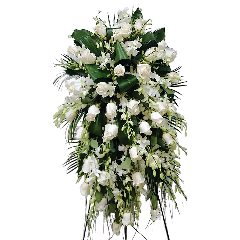 Flower Delivery Florist Funeral Sympathy Naples Peaceful Spirit Deluxe Easel