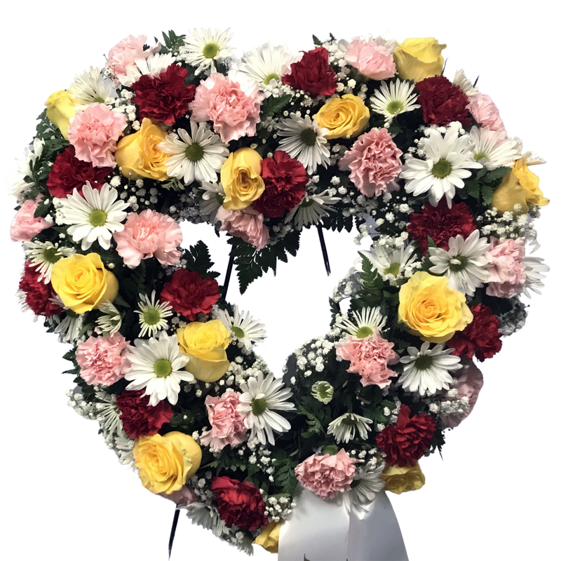 Flower Delivery Florist Funeral Sympathy Naples Pink Friendship Heart
