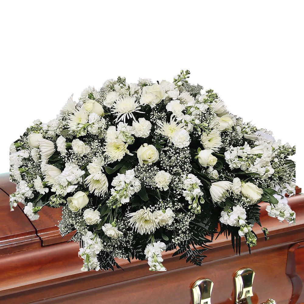 Flower Delivery Florist Funeral Sympathy Naples Serenity Casket Spray