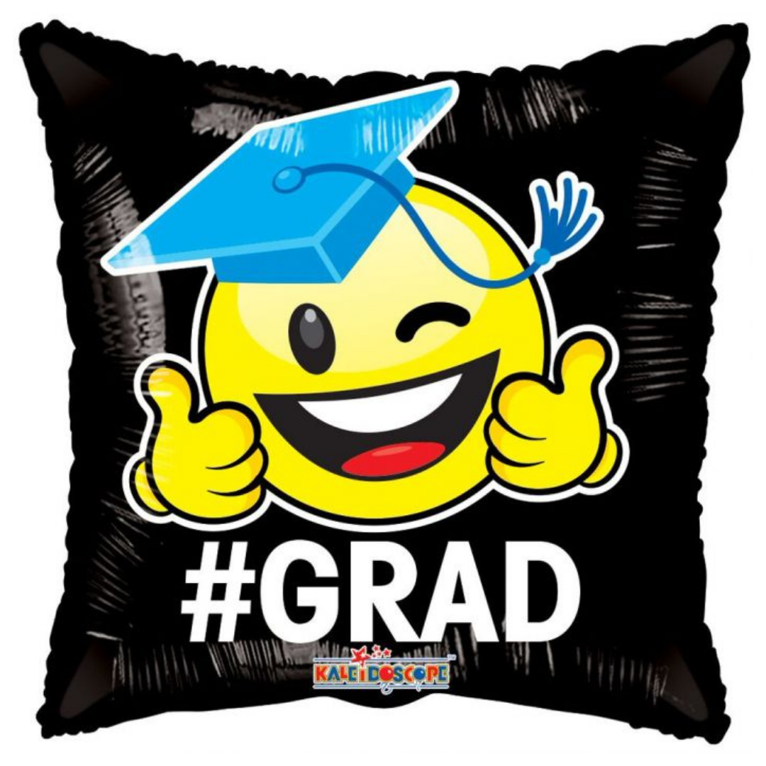 #115 Hashtag GRAD Balloon – Floral Design By Heidi