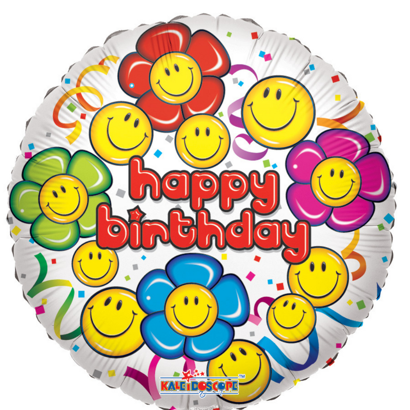# 23 Happy Birthday Smiley Balloon