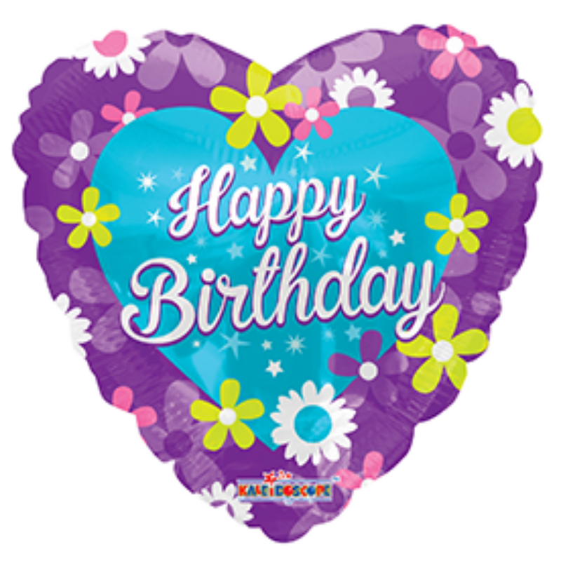 # 11 Happy Birthday Purple Heart Balloon