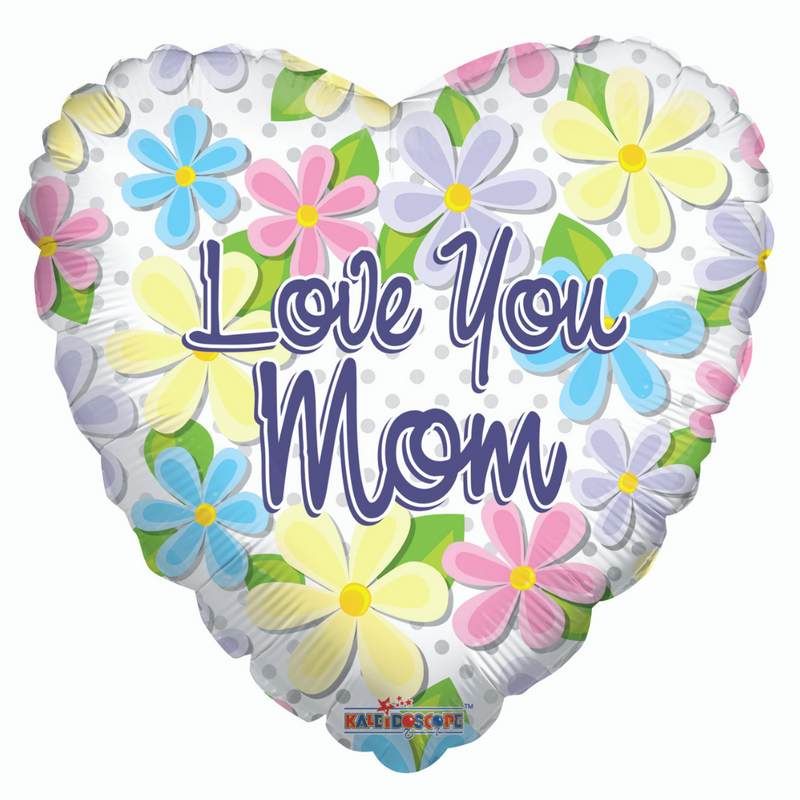 # 55 I Love You Mom  Heart Balloon
